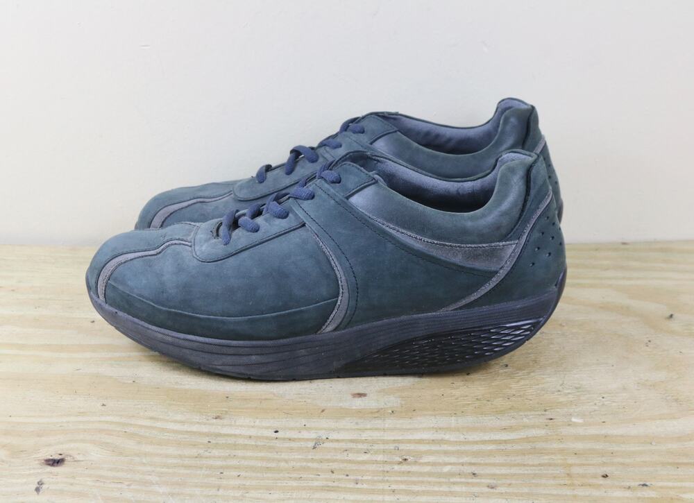 MBT Physiological Mens 12 12.5 Blue Leather Amri Walking Shoes Sneakers